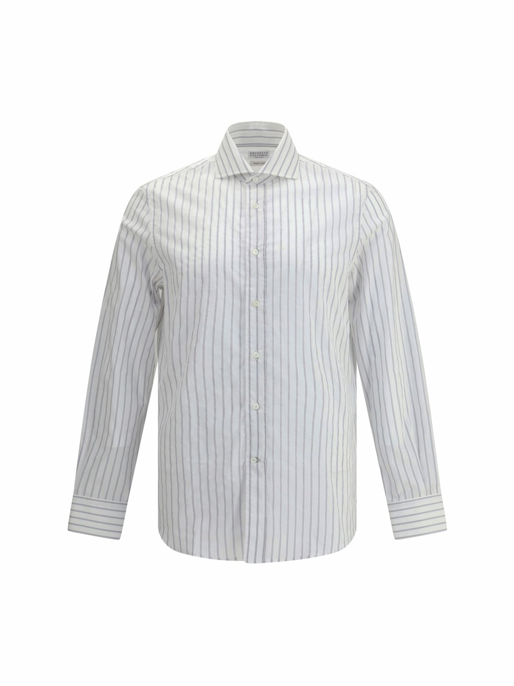 Brunello Cucinelli button down shirt basic fit cotton linen blend striped XXL